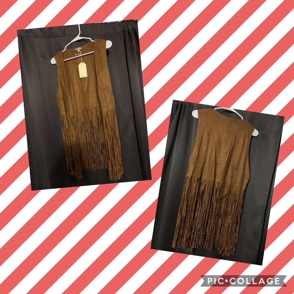 Brown Fringe Vest